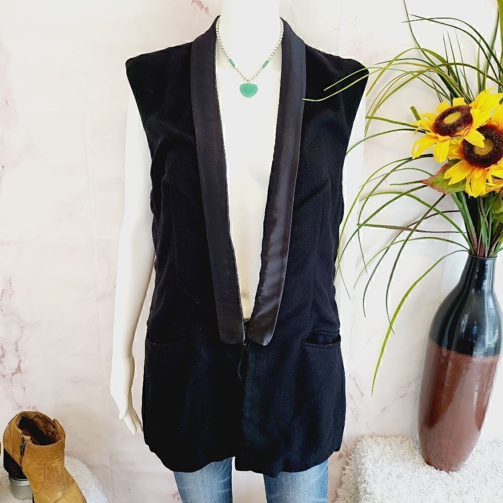 Project Gravitas satin trim tuxedo vest